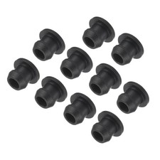 Silicone Snap in Locking Hole Plugs Seal Cover Panel Round 7mm Black,10Pcs