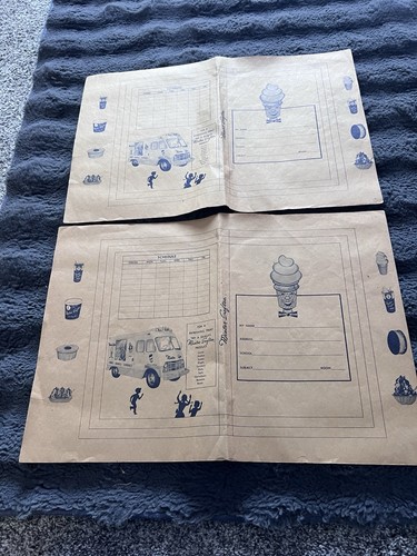 Mister Softee Vintage School Book Covers With Schedule Unused - Picture 6 of 7