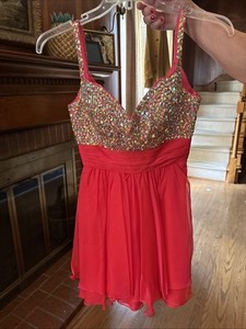 ebay homecoming dresses Dave & Johnny Blue Formal Prom Homecoming Dress Size 0
