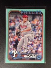 2024 Topps Update Aqua Parallel  MICHAEL RUCKER  #US140  Philadelphia Phillies