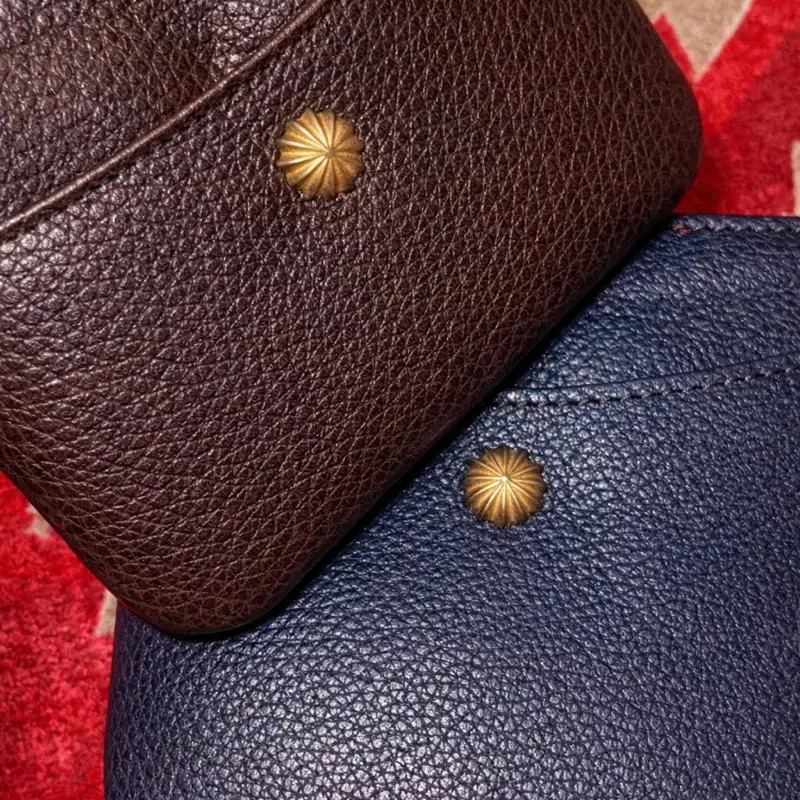 Genuine Leather Card Wallet & Mini Pouch, CHROME HEARTS Style thumbnail 9