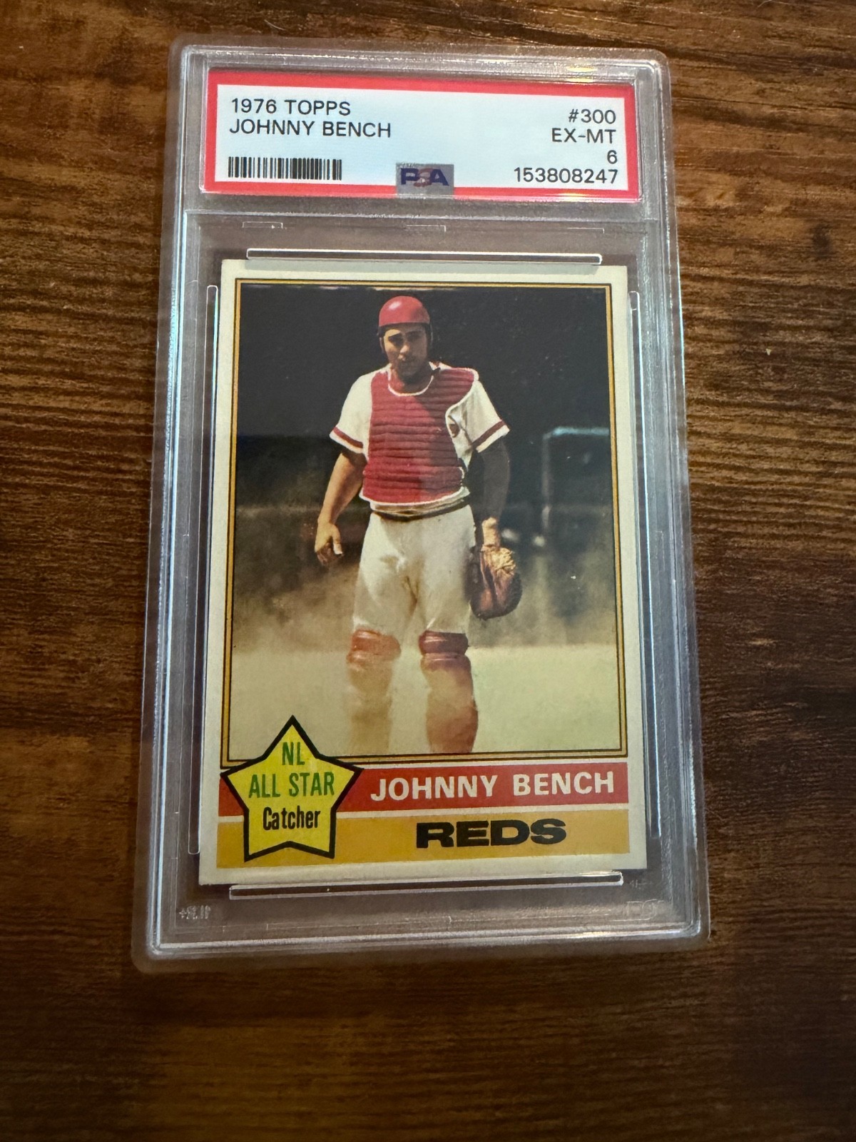 1976 TOPPS #300 JOHNNY BENCH PSA 6