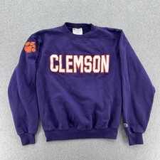 Clemson University Sweatshirt Purple Embroidered Champion Men  s Size Small
