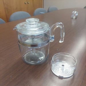 Pyrex 7759 9-Cup Glass Percolator Coffee Pot - Clear