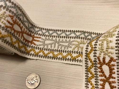 Kit Kemp CHRISTOPHER FARR PANNO bordo caravanna bordo ricamato $280 vendita al dettaglio BTY - Foto 19 di 21
