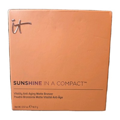 IT Cosmetics ''Sunshine In A Compact'' WARMTH Anti-Aging Matte Bronzer 0.57oz New