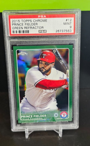 Prince Fielder [Green Refractor] #12 2015 Topps Chrome card