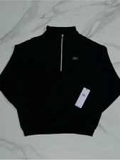 Size S Alo Yoga Black Quarter Zip Accolade Pullover Brand New-Free Shipping