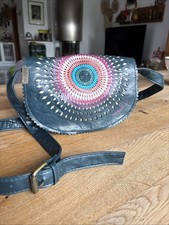 Borsa Desigual Crossbody Teal simil pelle hippie borsetta