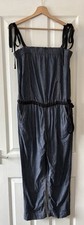 sacai luck jumpsuit 2 blue chambray denim 100 cotton crop leg