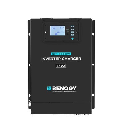RENOGY 12V 3000W Reines Sinuswellen Wechselrichter Ladegerät All-in-One Pro
