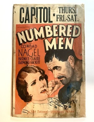 1930 Numbered Men Conrad Nagel Pre-Code Movie Poster 14x22 Rare