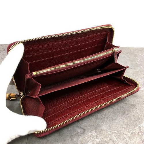 Gucci Zip Wallet 739499 With Bamboo Red Box 350 - Picture 8 of 9