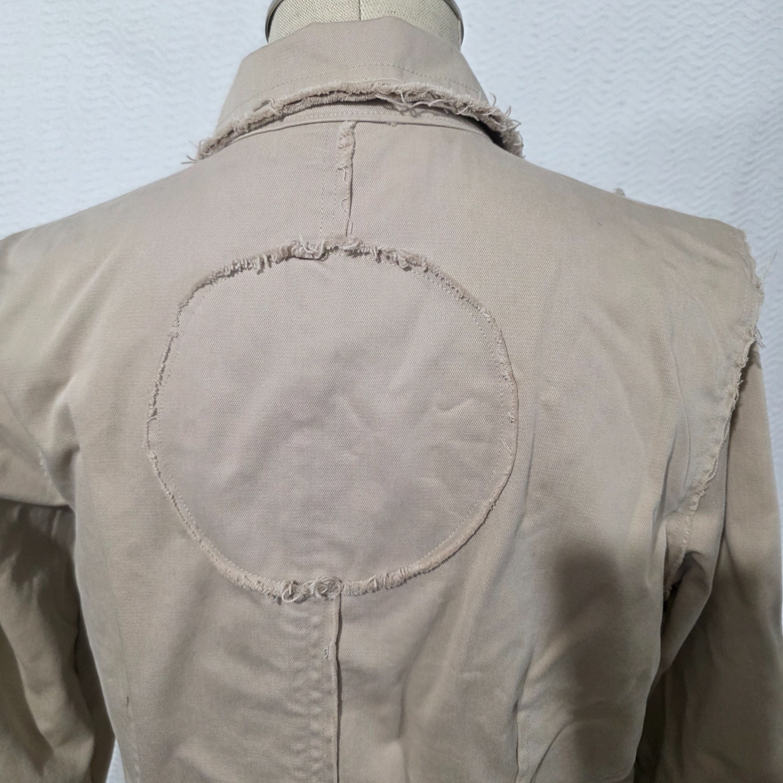 Chico's  Beige JACKET  Threads  Pattern Cotton Bl… - image 12