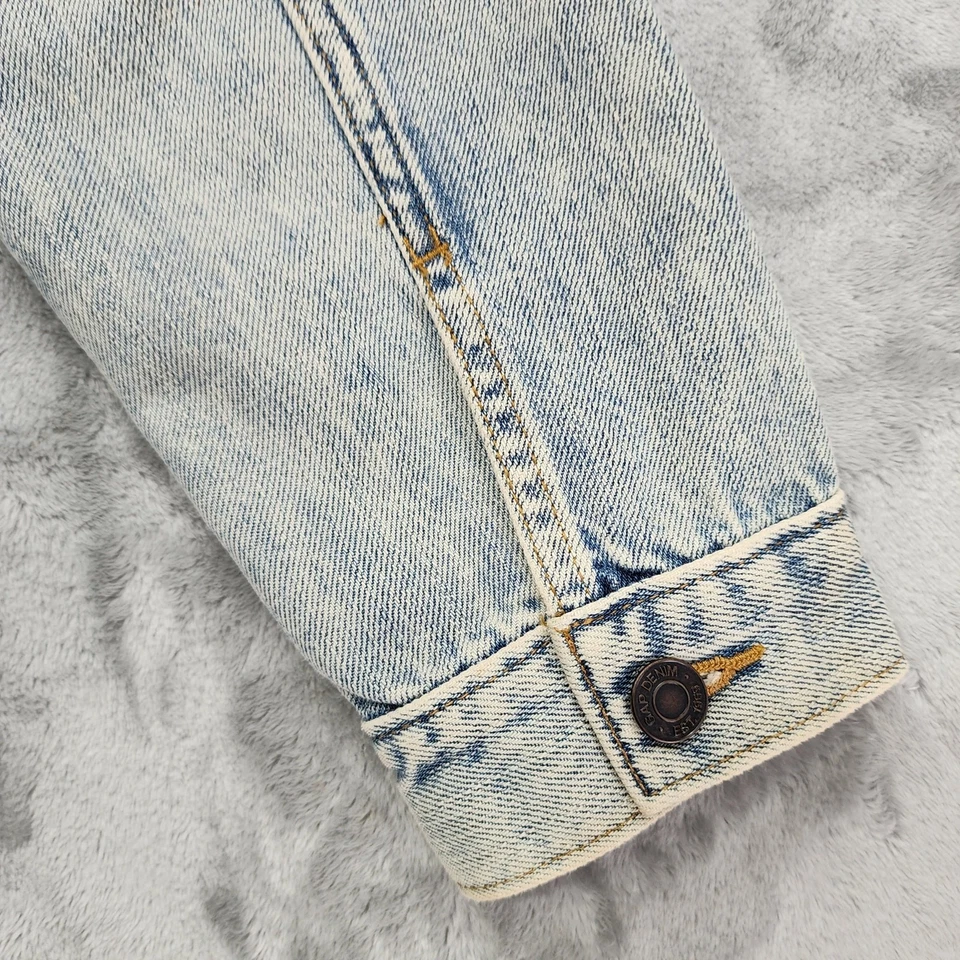 Chaqueta Gap Mujer XL Azul Claro Lavado Desteñido Icono Camionero Denim Jean Western Y2K Foto 3 de 4