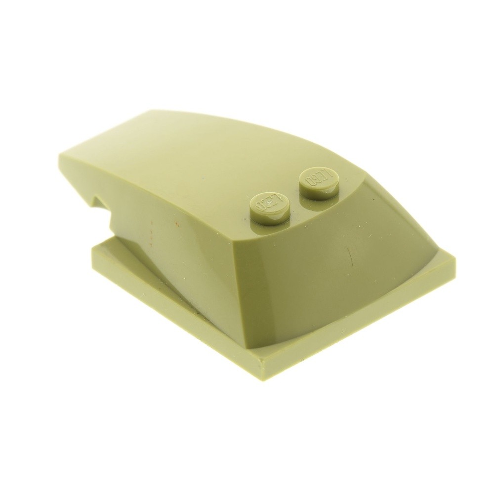 1X Lego Roof Brick 6X4X1 Olive Green Wedge Slope Brick Chima 70006 6016486 93591