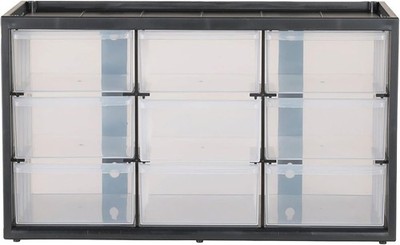 CRAFTSMAN Plastic Storage Organizer Bin System, 9 Compartment, Modular, Home Off