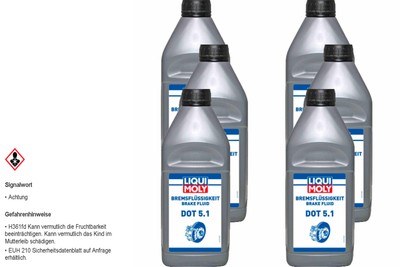 LIQUI MOLY Bremsflüssigkeit DOT 5.1 6 Liter FMVSS 116 3 4 ISO 4925 SAE J 1703