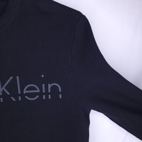 Calvin Klein Felpa Uomo Piccola Nera Pullover Logo - Foto 4 di 11