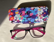 Vera Bradley Eyeglass FRAMES CORA  Case Impressionista IMT Purpl Pink 53-15-135