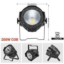 200W COB LED Par Light DMX Stage Audience Blinder Light Warm Cool White Show DJ