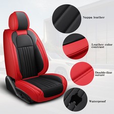 Universal Nappa Leather Car 5-seat Cover Full Set Waterproof Interior Protector Universal Nappa Leather Car 5-seat Cover Full Set Waterproof Interior Protector