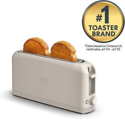 bella 2 Slice Slim Toaster, Fits-anywhere  Kitchenware