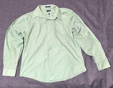 Arrow Fitted Men's 17 1/2 36/37 XL Light Green Long Sleeve Shirt
