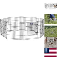 Customizable 24-Inch Dog Playpen - 16 Sq Ft Enclosure for Indoor Outdoor Use