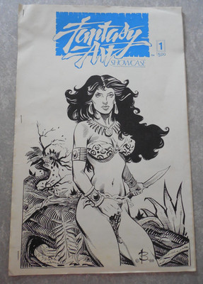 FANTASY ART SHOWCASE #1, 11'' X 17'', NEWTON BURCHAM, TIDWELL, BRAD FOSTER, 1988!