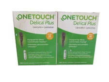 OneTouch Delica Plus Lancets- 30 Fine Gauge- 100 Lancets- 2 Pack Expire 3/31/26