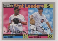 1996 Collector's Choice Silver Foil Signature Randy Myers Jose Mesa #9 05ye