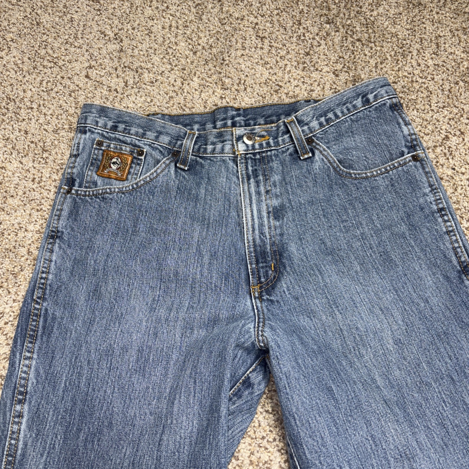 Cinch Bronze Label Denim Western Jeans Mens Size 35x32 Fits 34 X 31 - View 2