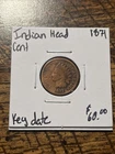 1871 Indian Head Cent - US 1c Penny Coin