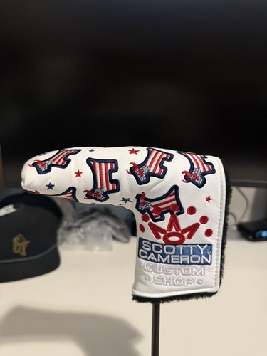 Scotty Cameron Custom Shop USA Dancing Junk Yard Dog Blade Putter Headcover RARE