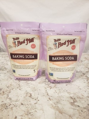 2 PACK Bob's Red Mill Baking Soda Gluten Free 16 Oz (Total 32 Oz) EXP: 05/2027