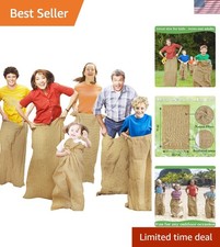 Classic Burlap Potato Sack Race Bags - Durable Fun for