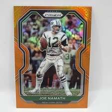 JOE NAMATH #36 2020 PANINI PRIZM FOOTBALL ORANGE PARALLEL #/249