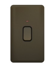 SCHNEIDER LISSE GGBL4021BMBS. 50 AMP DOUBLE POLE SWITCH WITH LED .MOCHA BRONZE