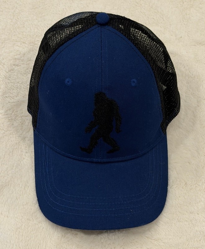 Wilcor Blue Bigfoot Sasquatch Embroidered Mesh Trucker Hat Snapback Cap One Size