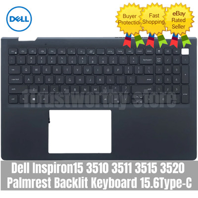 New For Dell Inspiron15 3510 3511 3515 3520 Palmrest Backlit Keyboard 15.6Type-C