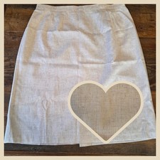 Sag Harbor VintageLinen Blend Beige tan A Line Skirt Plus Size 20W casual