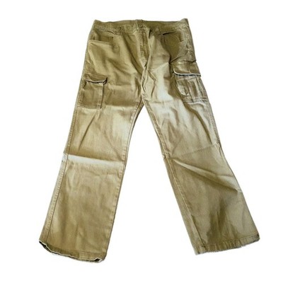Workzone Men's Cargo Work Pants Khaki Drill XL 96cm Workwear Tradie Trousers 
