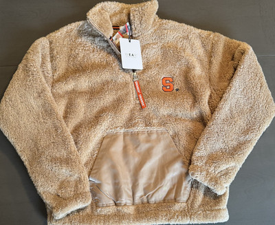 WEAR by Erin Andrews Syracuse Orange Women s Sherpa Quarter-Zip Jacket XS NWT