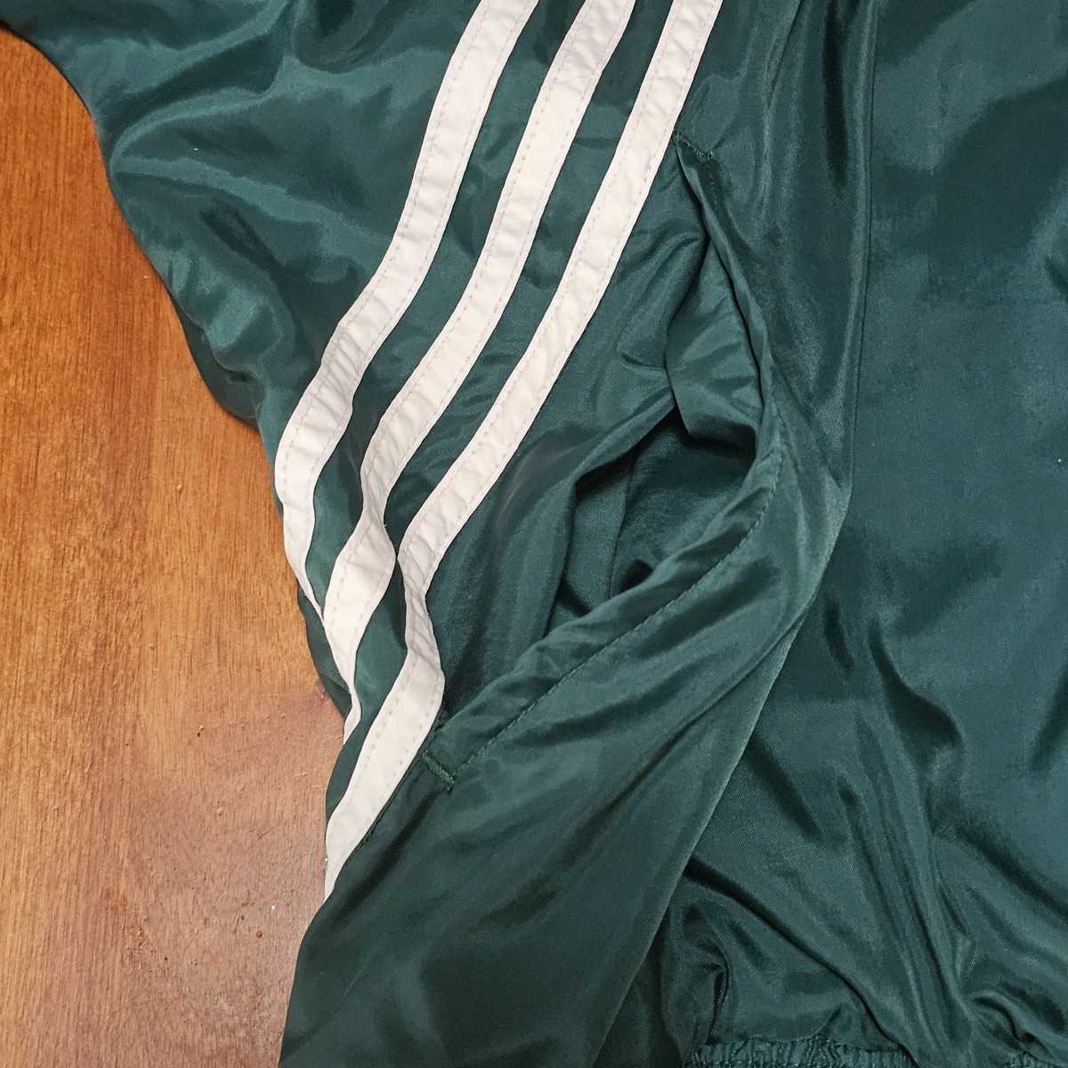 Vintage 90s Adidas Green Black Soccer Windbreaker Full Zip Jacket