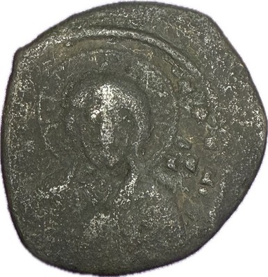 Byzantine Anonymous Follis Christ Bronze Coin 11.35g Basil II Class A2 c.1000 AD