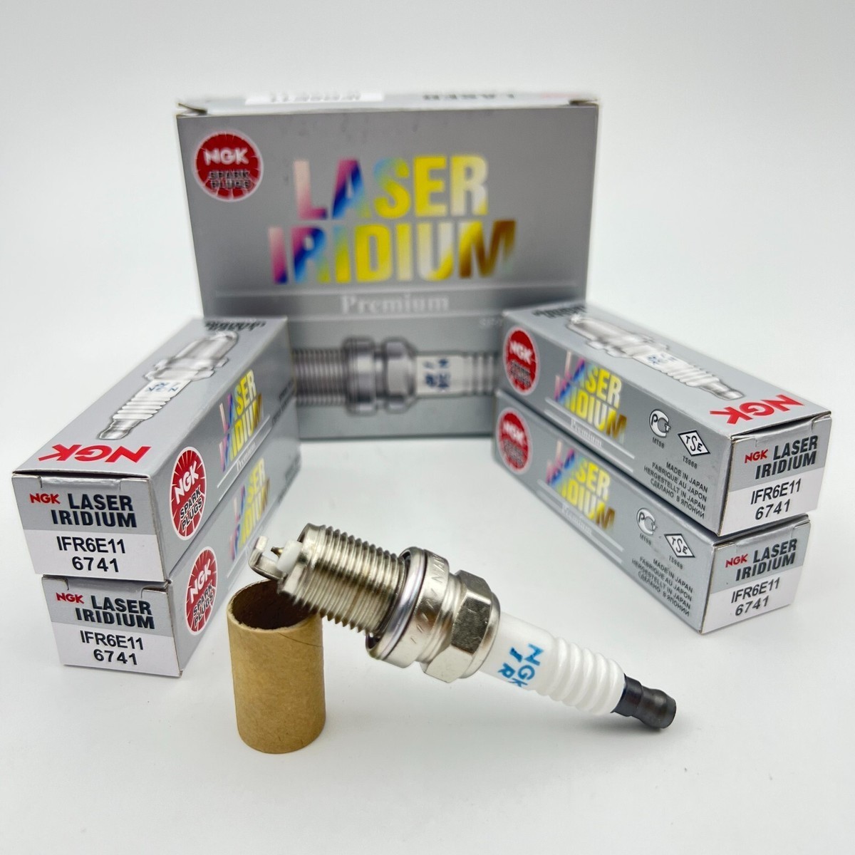 Spark Plug-Laser Iridium NGK IFR6E11 6741 Set of 4Pcs