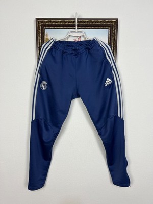 Adidas Real Madrid Blue Pants Football Train Sweatpants Soccer Slim Mens Size M