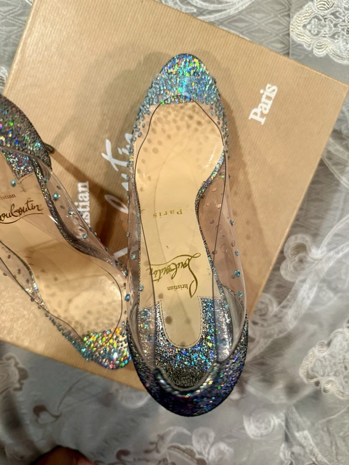 Christian Louboutin Very Strass PVC 120mm Nappa Mica - Image 4 of 4