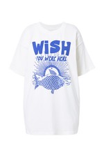 Studio Untold Damen große Größen T Shirt oversized Fisch Halbarm 843546